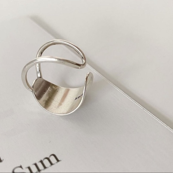 NEW 925 Sterling Silver Open Adjustable Ring - Picture 7 of 14